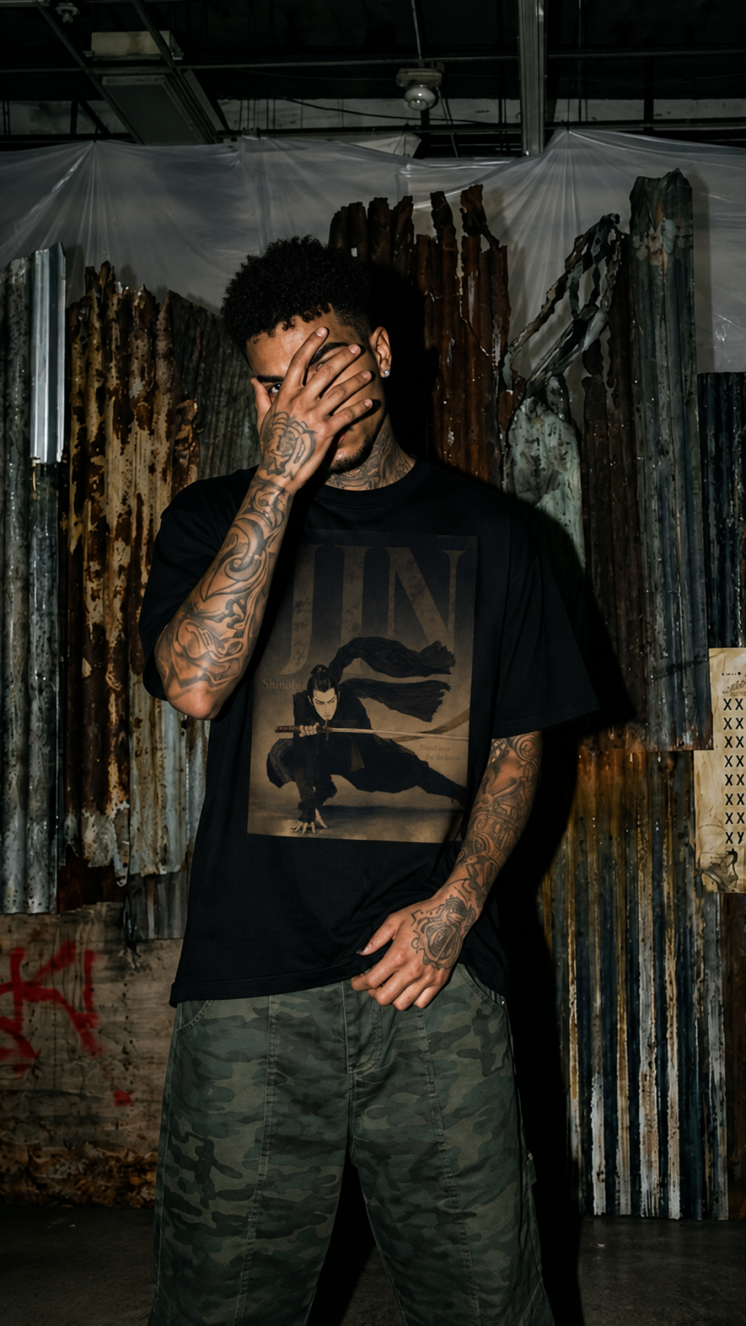 JIN - Print Tshirt 006(Black) – SOU WORLD