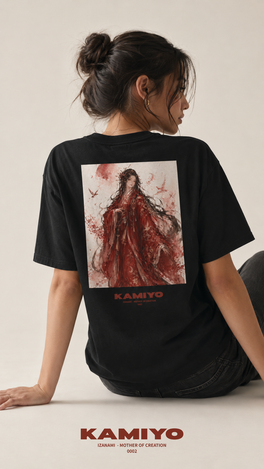 "IZANAMI" Back Print T-shirt