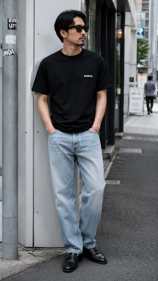 TSUKUYOMI Back Print T-shirt - Black