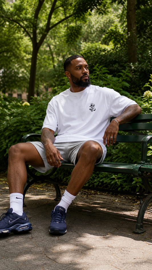 KAMIYO Brush Logo T-shirt - White