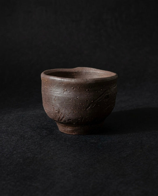 Bizen Sake Cup — Kei Fujiwara (1899–1983) Living National Treasure · Bizen Ware Master