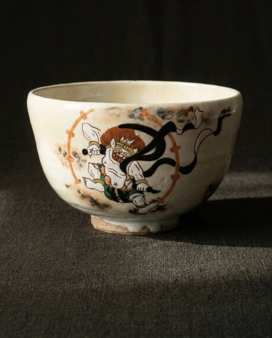 Fujin Raijin Matcha Bowl by Zensho Yamaoka