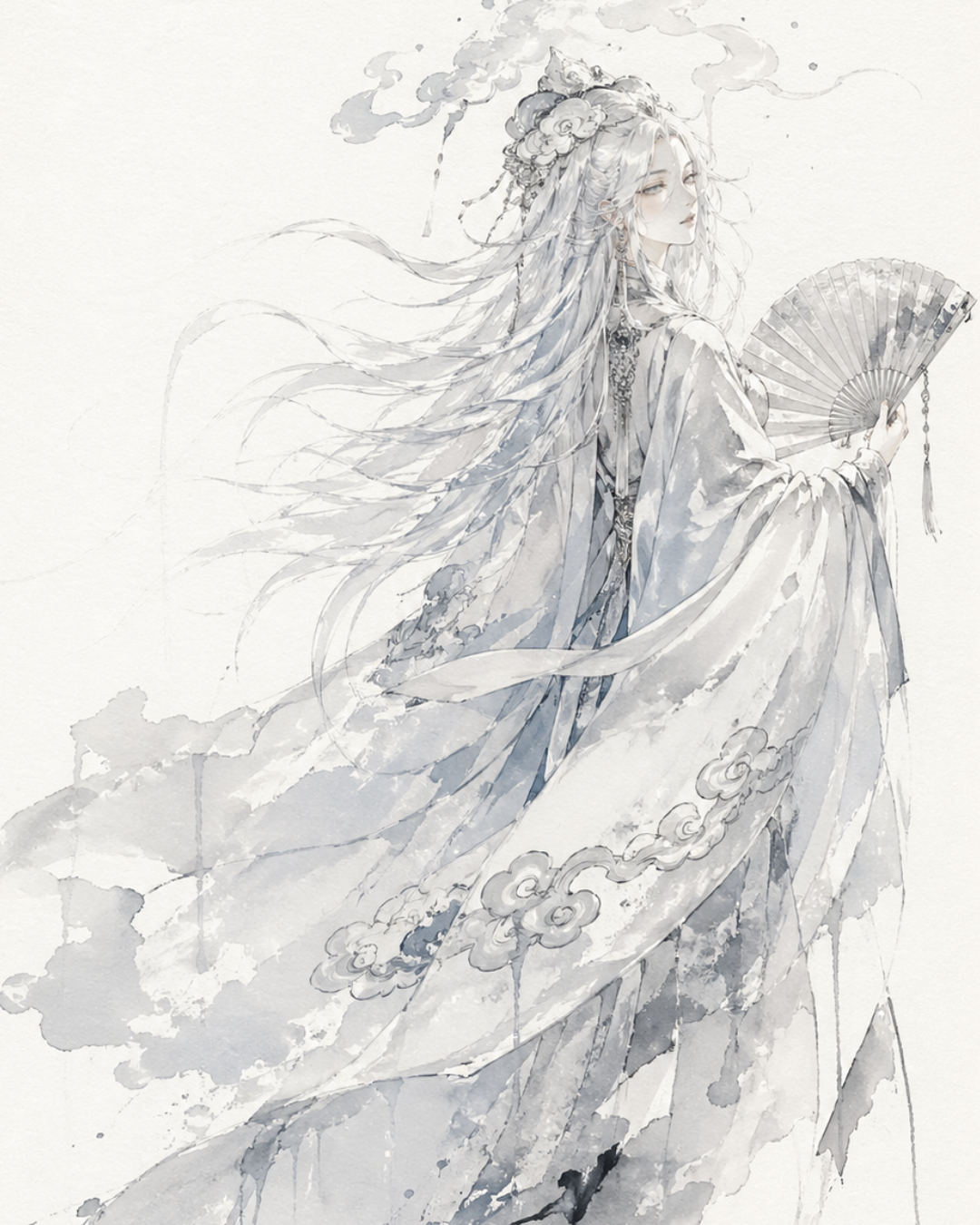 KAMIYO Episode 10 – Toyokumono-no-Kami, god of clouds and abundant fields, Japanese mythology illustration