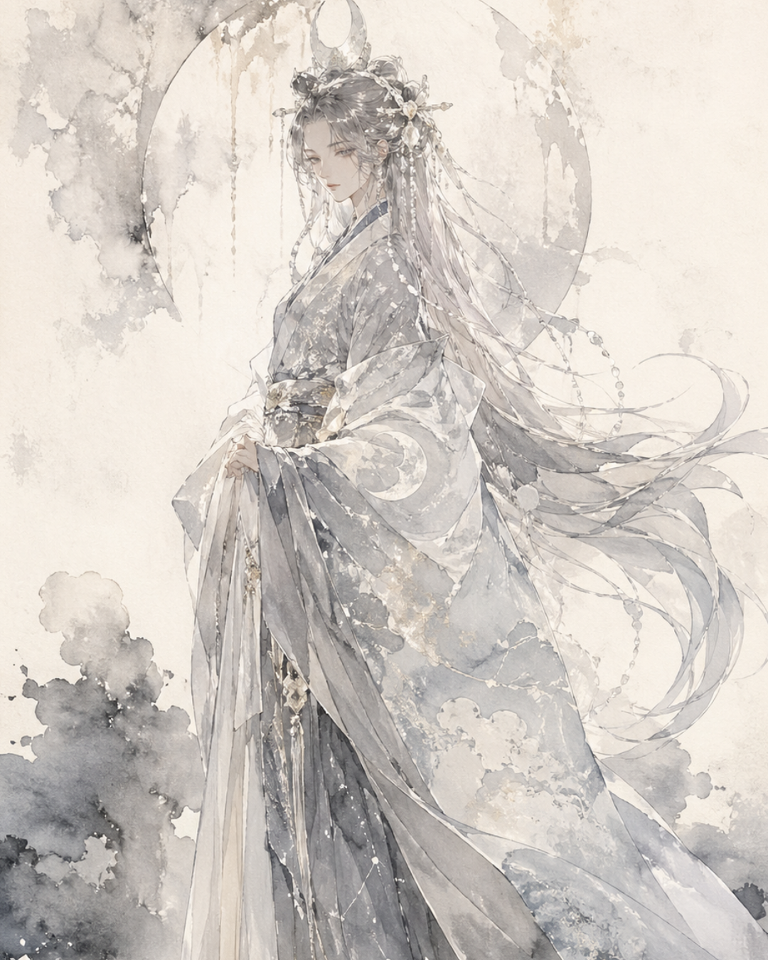 KAMIYO Episode 16 – Otonobe-no-Kami, goddess of feminine wisdom and healing, Japanese mythology illustration