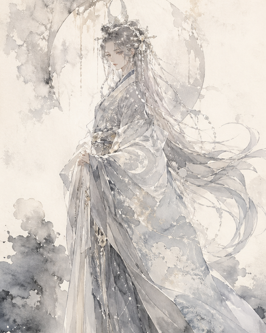 KAMIYO Episode 16 – Otonobe-no-Kami, goddess of feminine wisdom and healing, Japanese mythology illustration