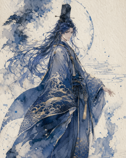 KAMIYO Episode 17 – Omodaru-no-Kami, god of perfect beauty and art, Japanese mythology illustration