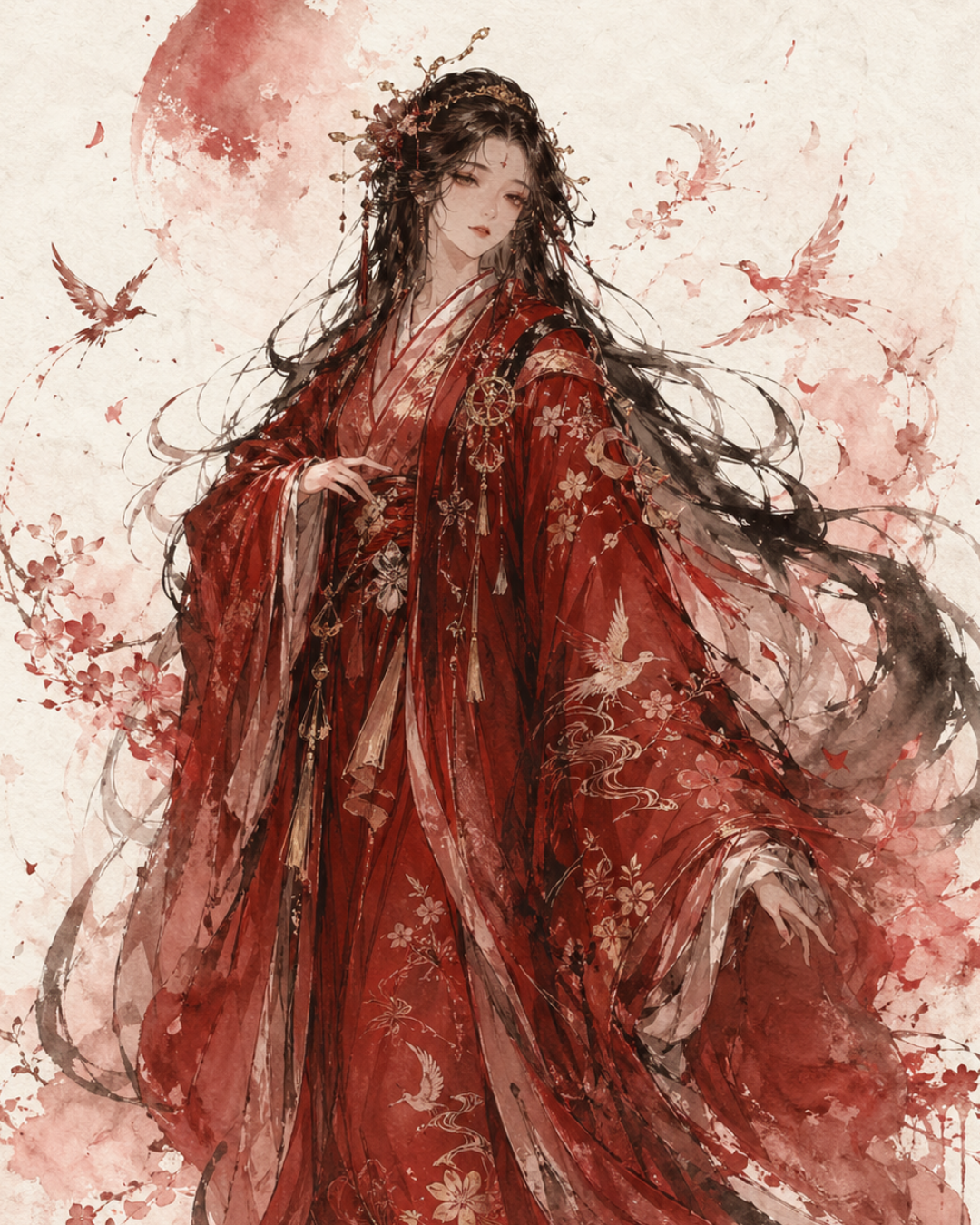 KAMIYO Episode 20 – Izanami-no-Mikoto and Izanagi on the Heavenly Floating Bridge, Japanese mythology illustration