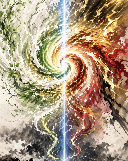 KAMIYO Episode 5 – The Three Creation Deities unite, Zoka Sanshin resonance, Japanese mythology illustration