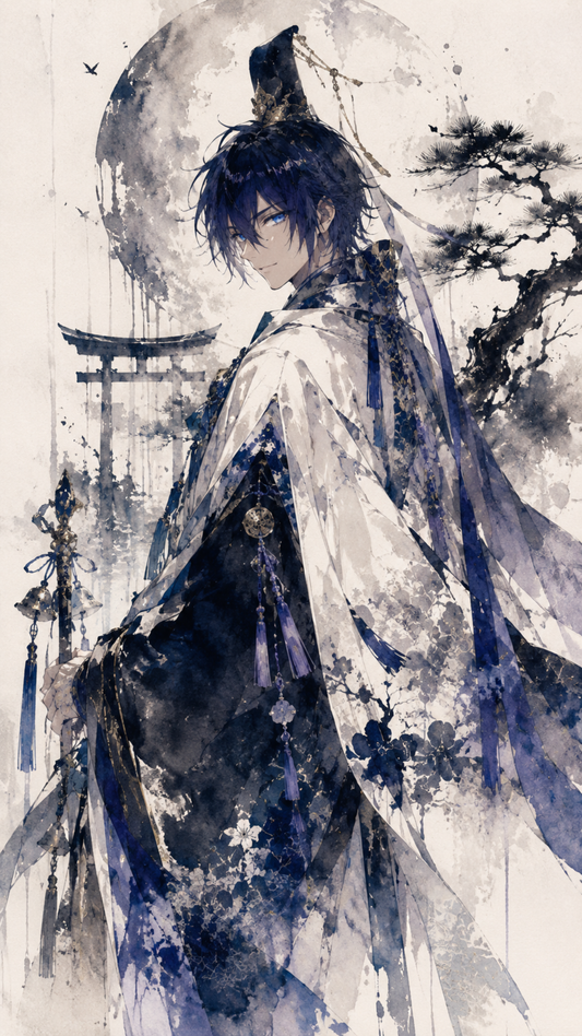 A forgotten shrine overgrown with moss in a quiet Japanese forest, evoking the Shinto principle that gods diminish when human reverence fades — the theological root of Noragami’s Yato