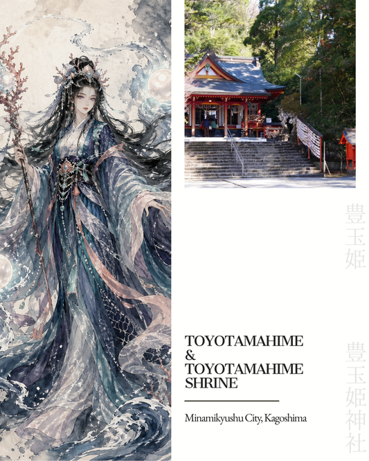 Toyotamahime Shrine in Kagoshima, dedicated to Toyotama-hime, daughter of the Sea God and goddess of safe childbirth and water