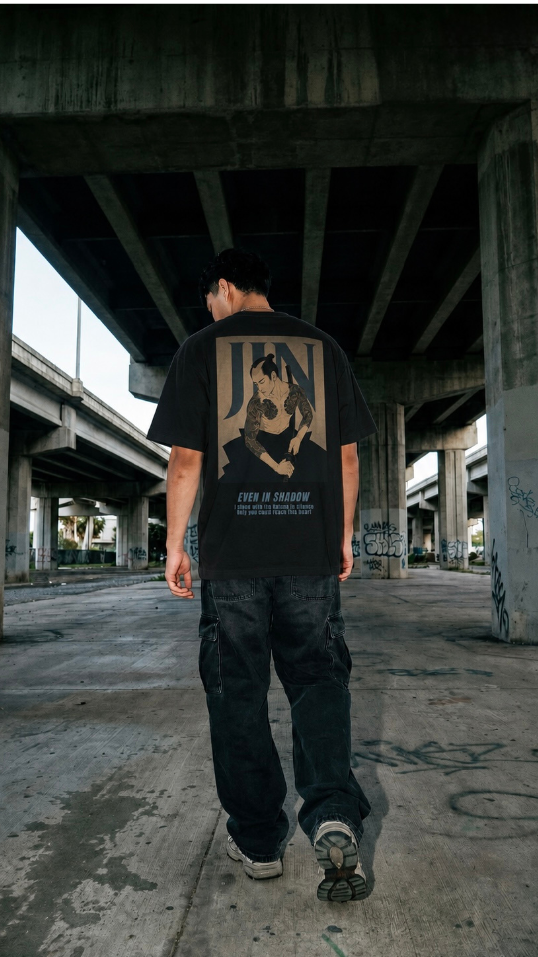 JIN - Back Print Tshirt (Black)004