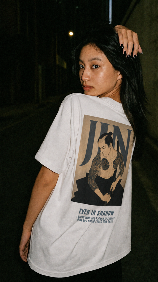 JIN - Back Print Tshirt (White) 004