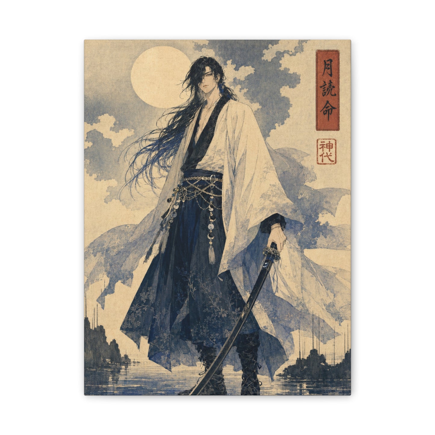 "TSUKUYOMI" Canvas Print - Ukiyo-e Edition