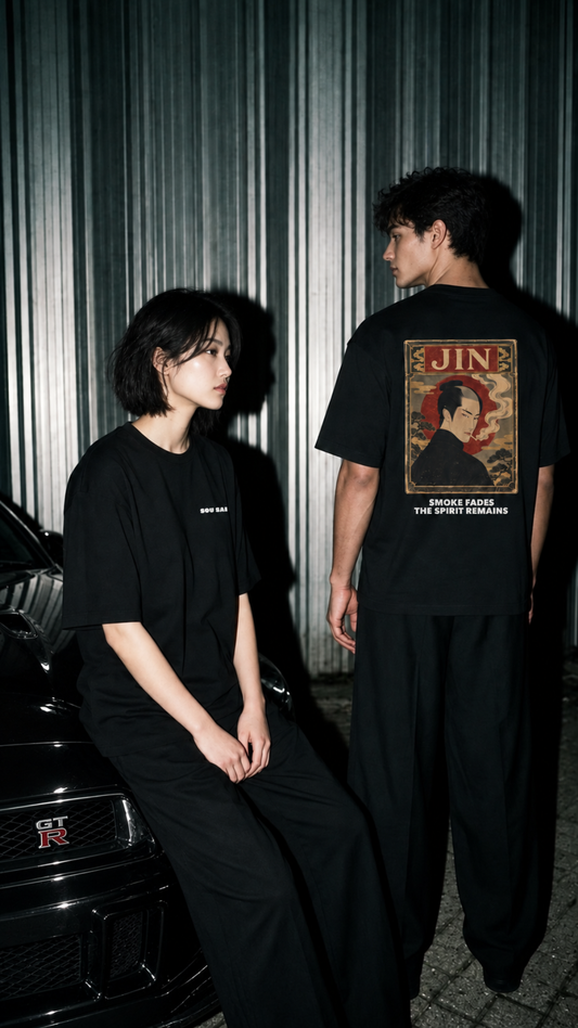 JIN - Back Print Tee 009(Black)