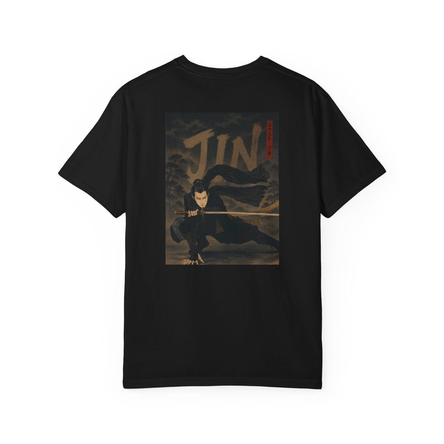 JIN - Back Print Tshirt 005(Black)