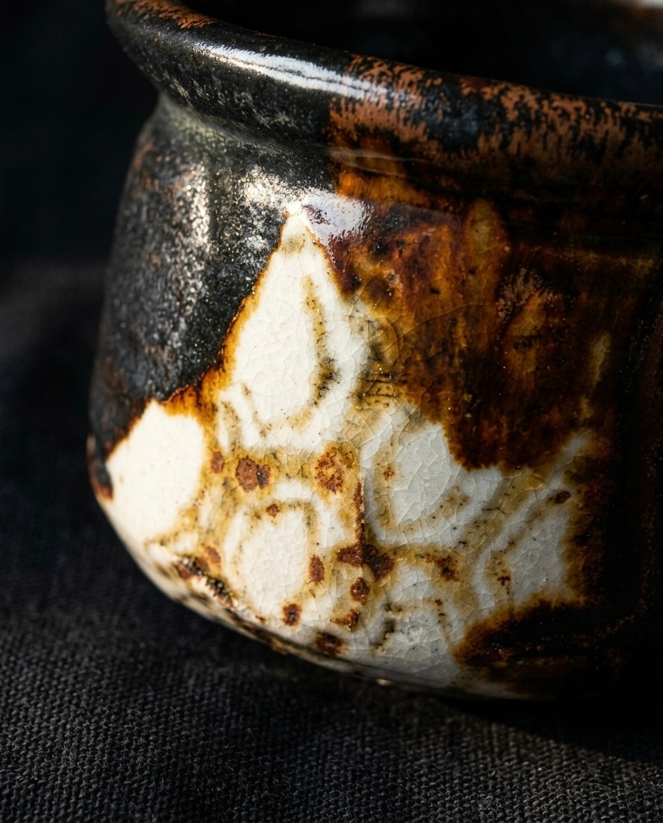 Black Oribe Matcha Bowl by Shosuke Imura