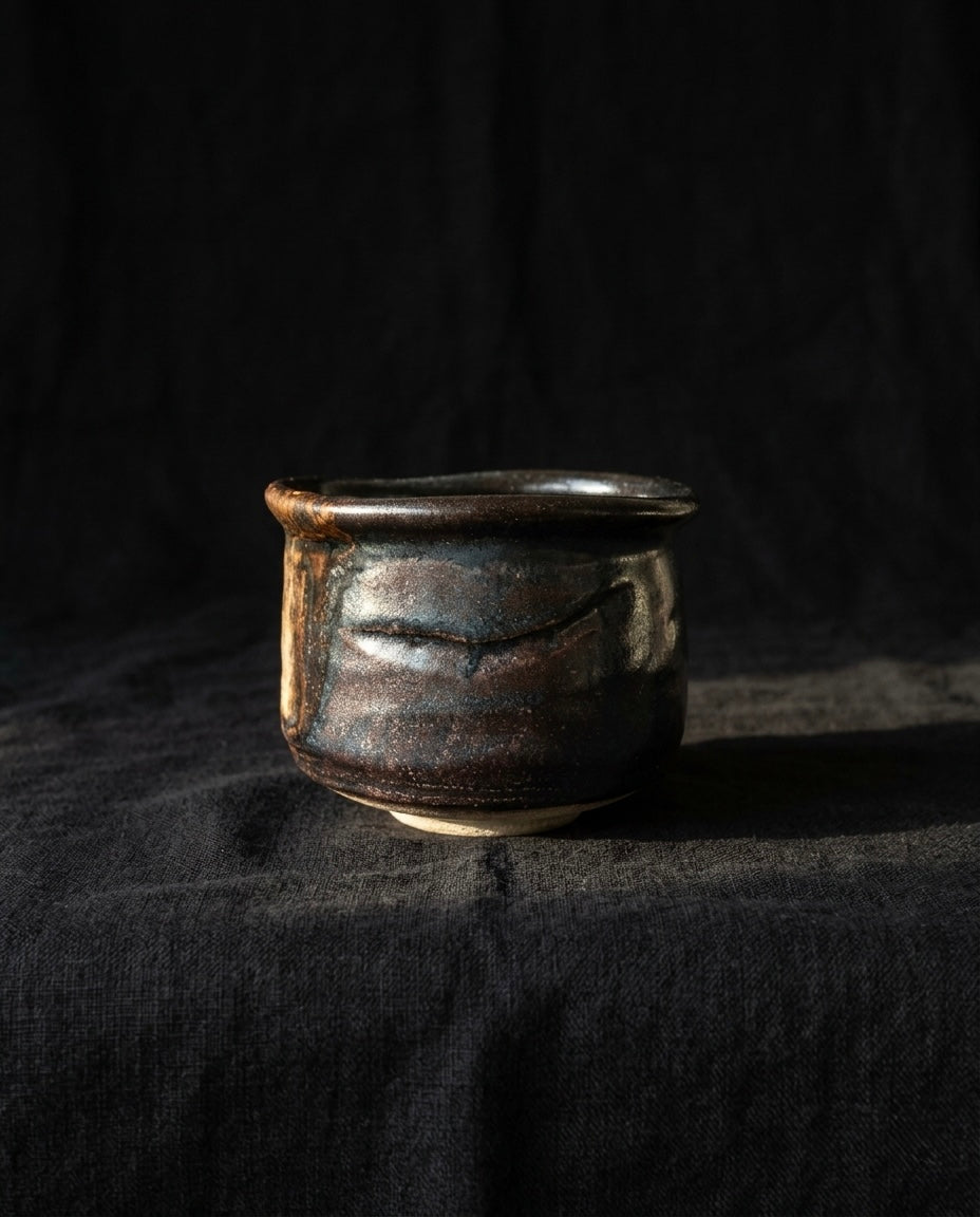Black Oribe Matcha Bowl by Shosuke Imura