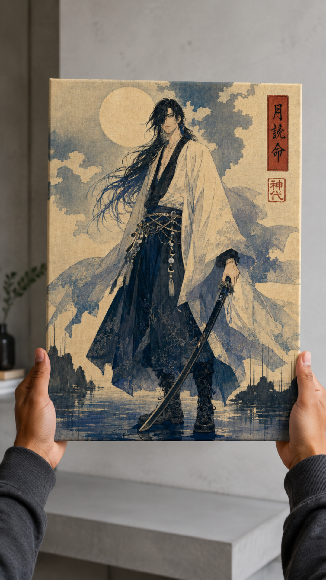 "TSUKUYOMI" Canvas Print - Ukiyo-e Edition
