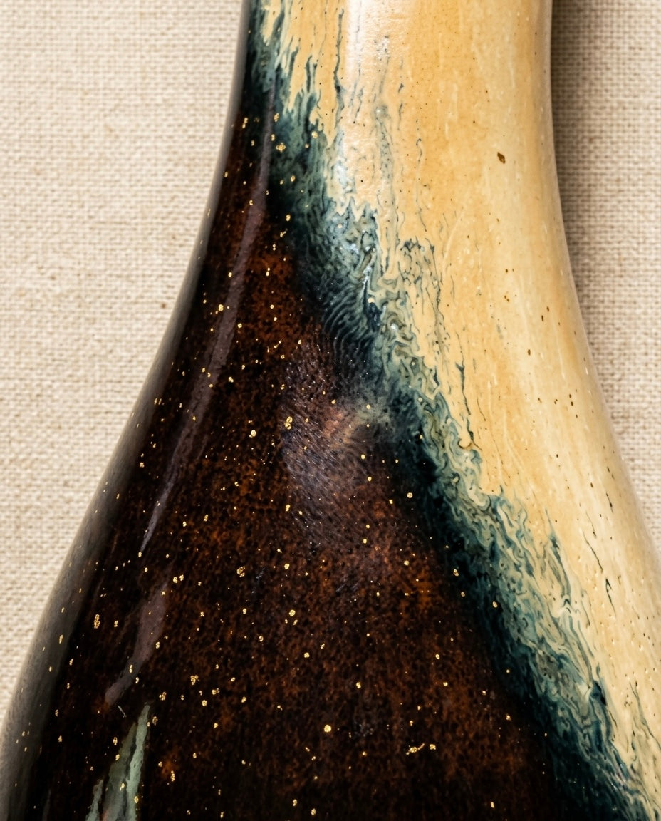 Takatori Ware Slender Vase by Hekizan Onimaru