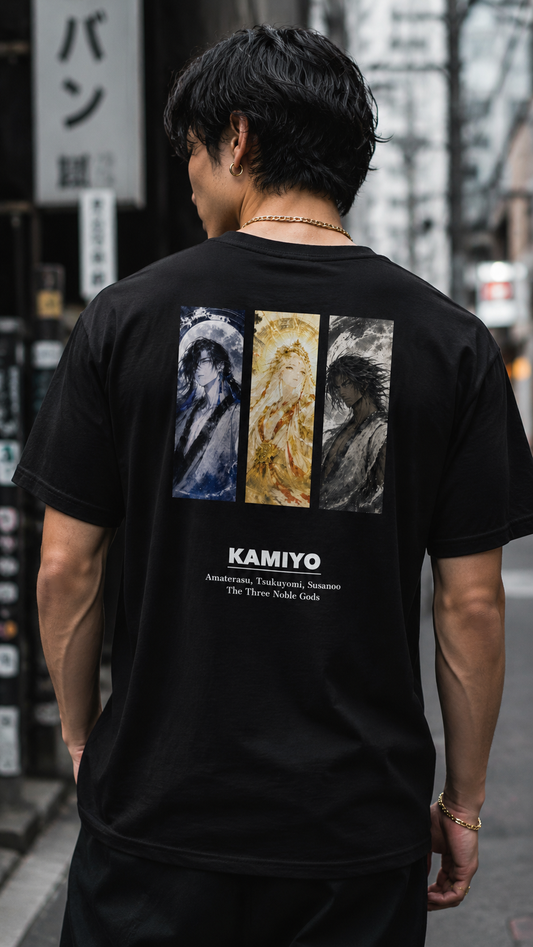 SANKISHIN Back Print T-shirt - Black