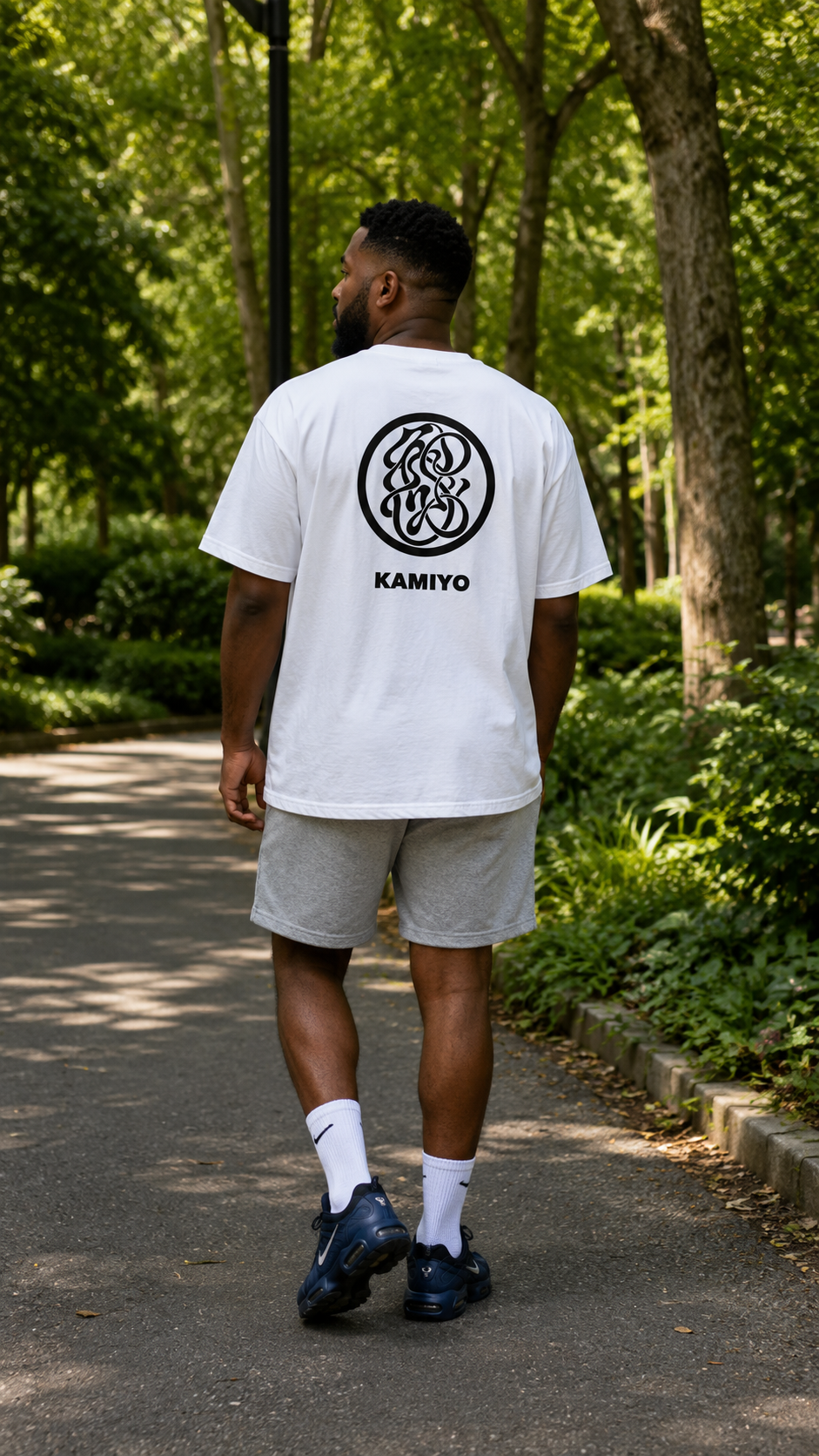 KAMIYO Brush Logo T-shirt - White