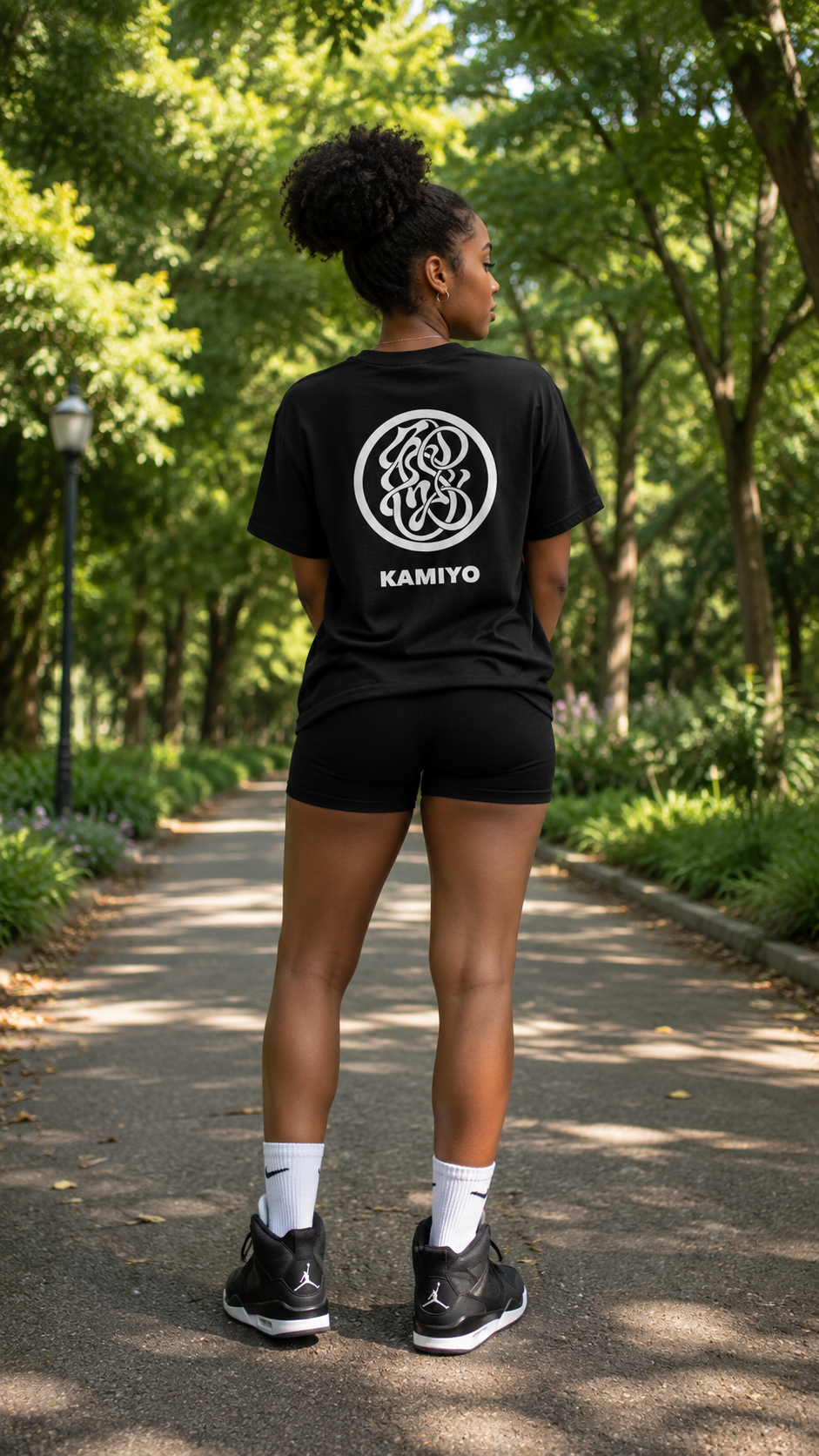 KAMIYO Brush Logo T-shirt - Black