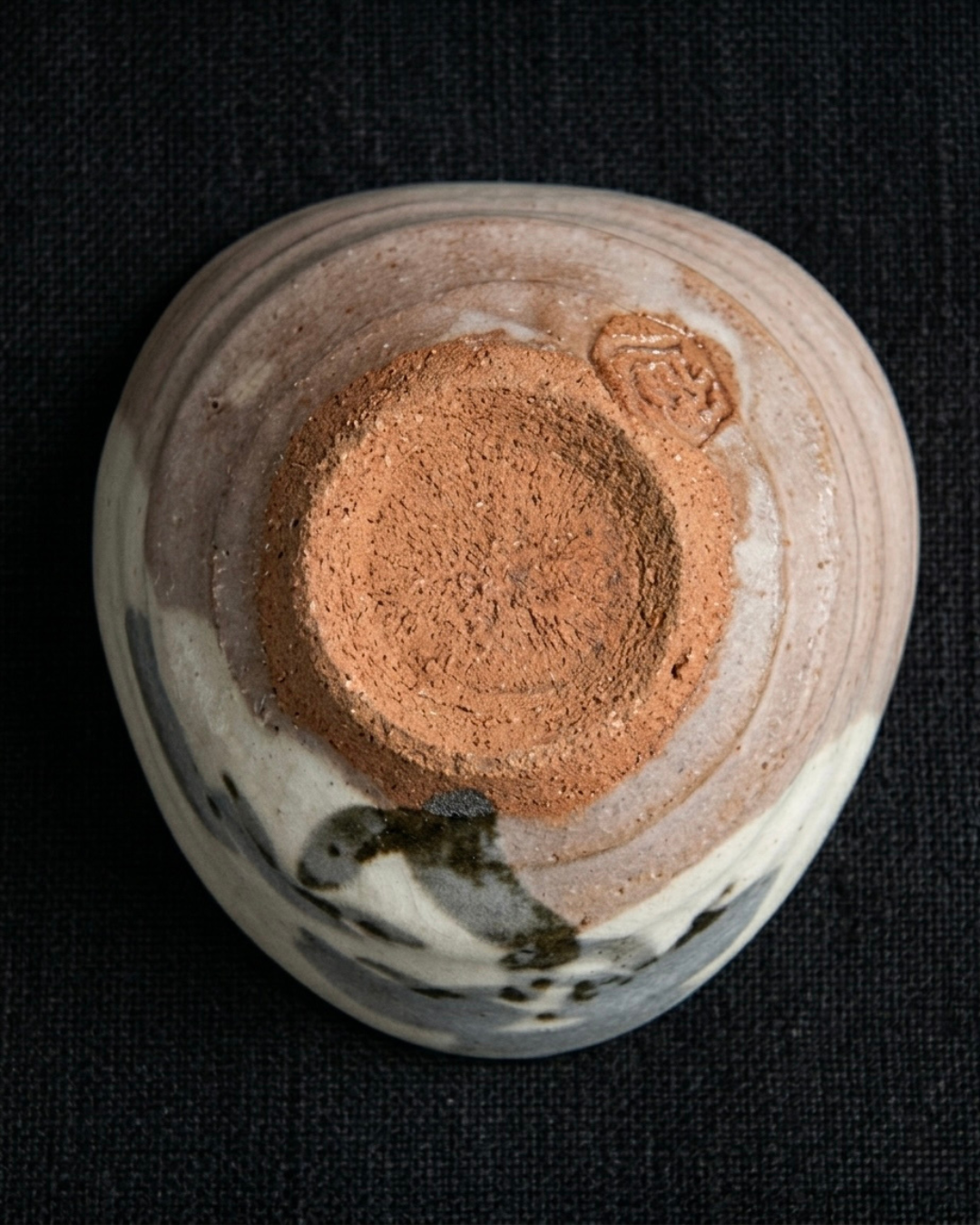 Triangular Matsu-mon Guinomi by Rokubei Kiyomizu VI
