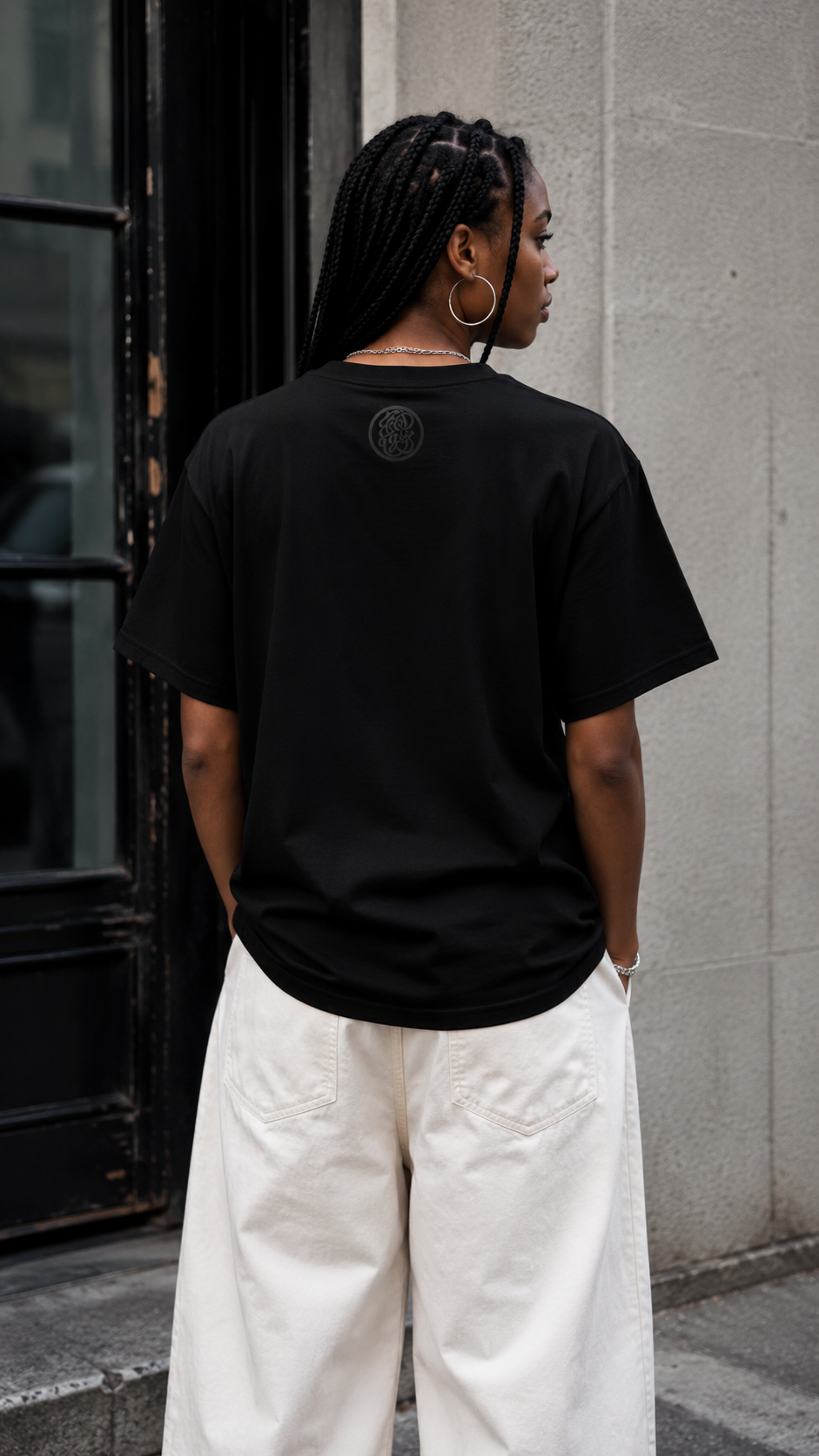 TSUKUYOMI" Graphic T-shirt - Black