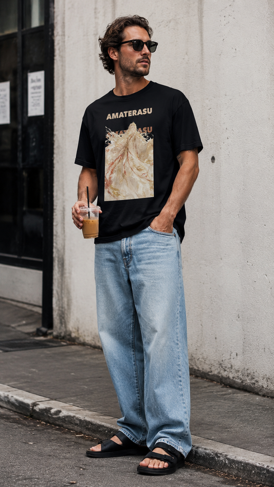AMATERASU" Graphic T-shirt - Black