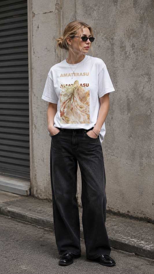 AMATERASU" Graphic T-shirt - White