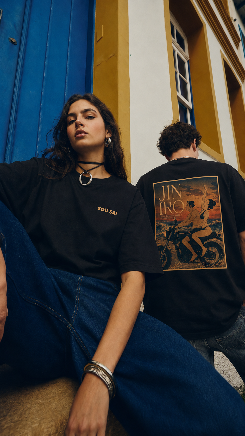 JIN&IRO - Back Print Tshirt 001 (Black)