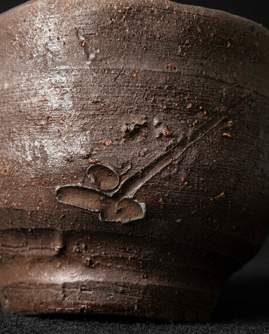 Bizen Sake Cup — Kei Fujiwara (1899–1983) Living National Treasure · Bizen Ware Master