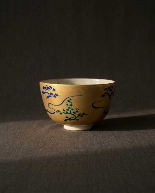 Kintsugi Iroe Landscape Tea Bowl by Shohei Sugita