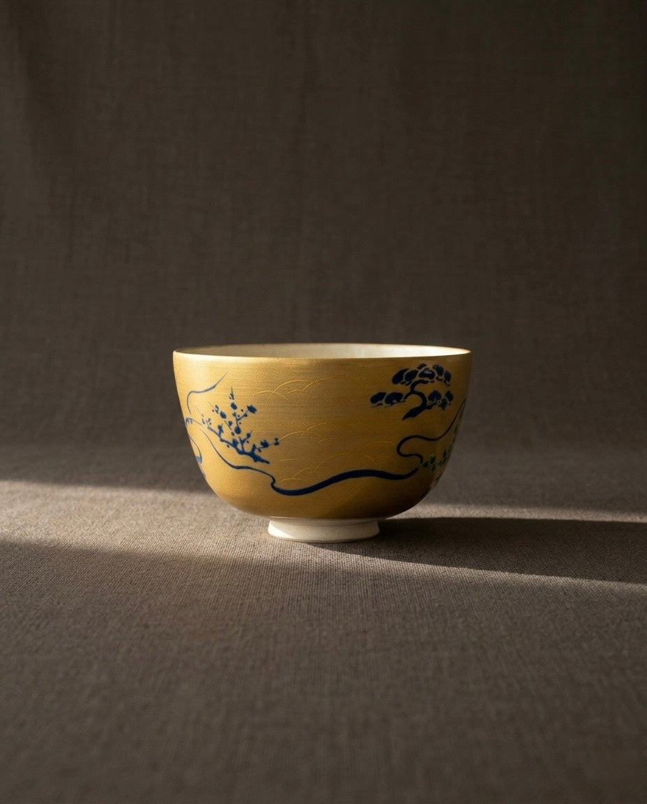 Kintsugi Iroe Landscape Tea Bowl by Shohei Sugita