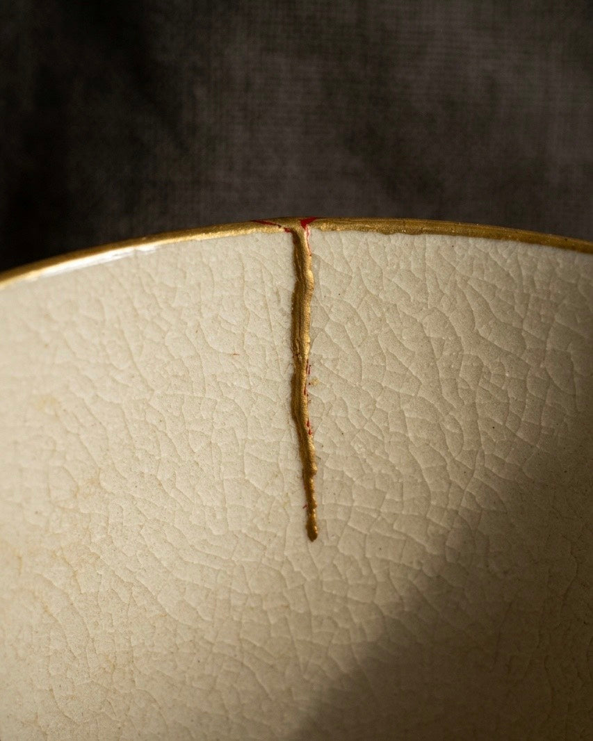 Kintsugi Iroe Landscape Tea Bowl by Shohei Sugita