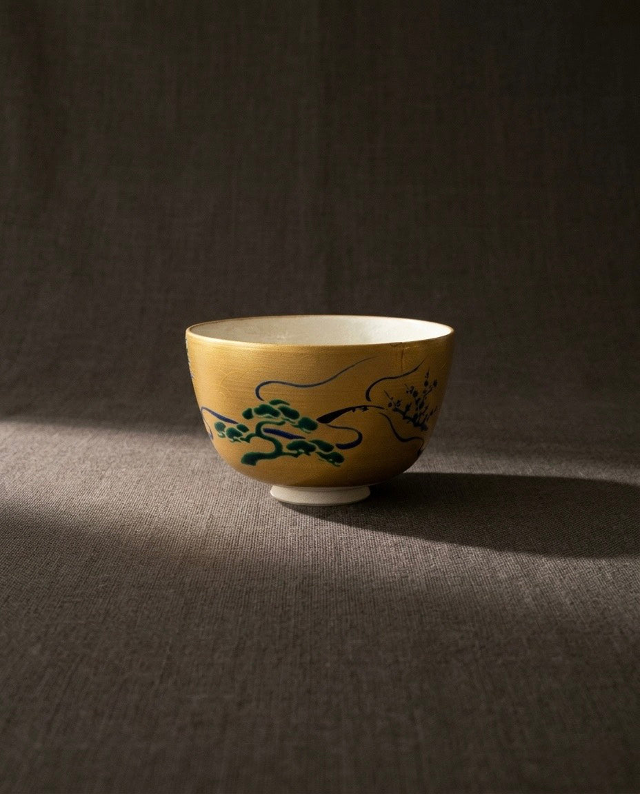 Kintsugi Iroe Landscape Tea Bowl by Shohei Sugita