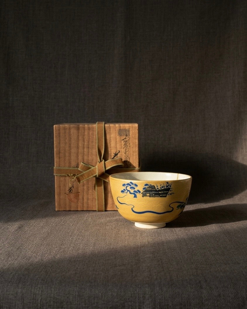 Kintsugi Iroe Landscape Tea Bowl by Shohei Sugita