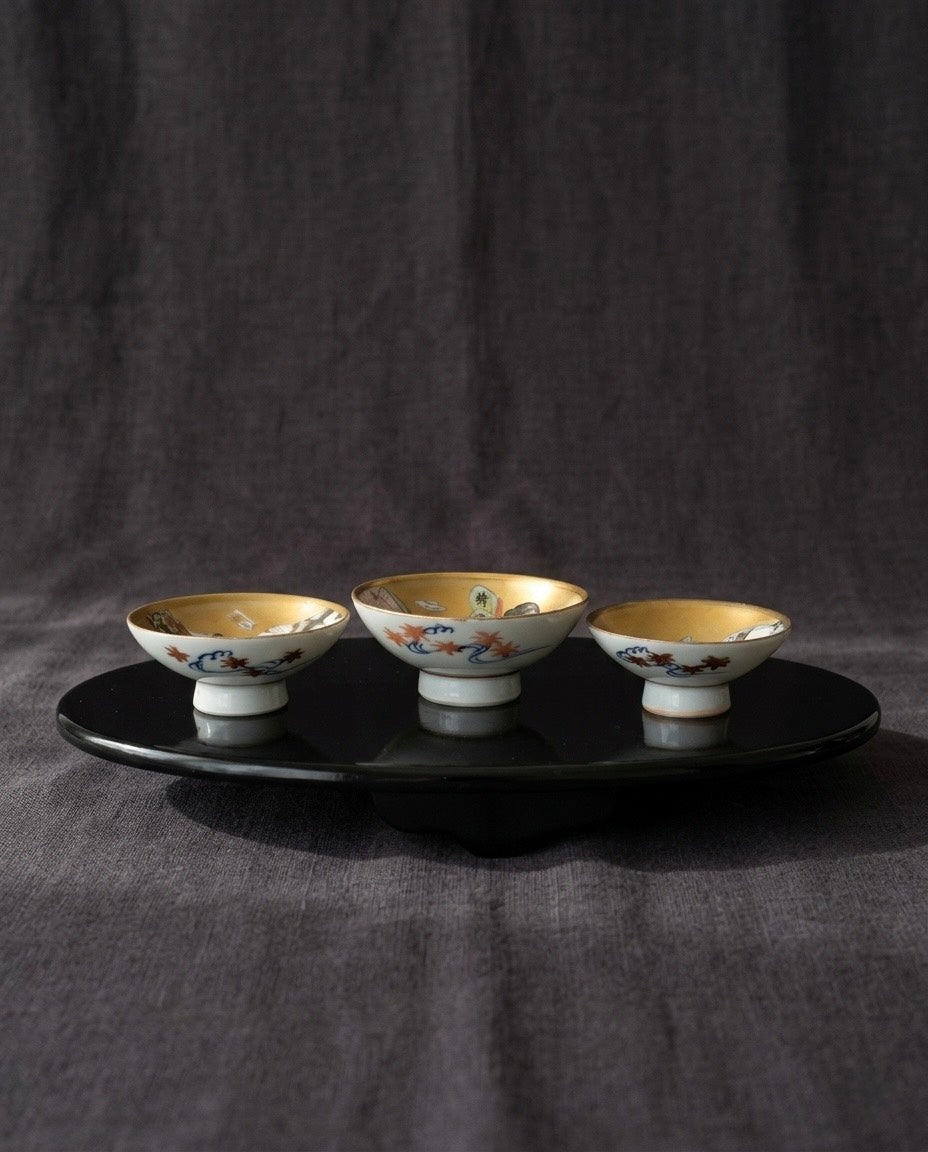 Ukiyoe Shunga Sake Cups (Set of 3)