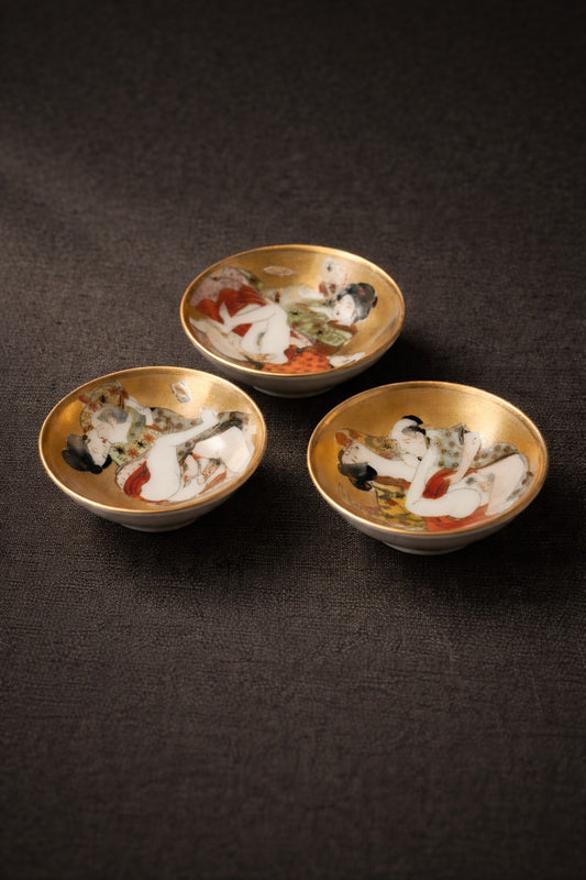 Ukiyoe Shunga Sake Cups (Set of 3)