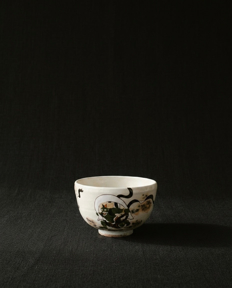 Fujin Raijin Matcha Bowl by Zensho Yamaoka