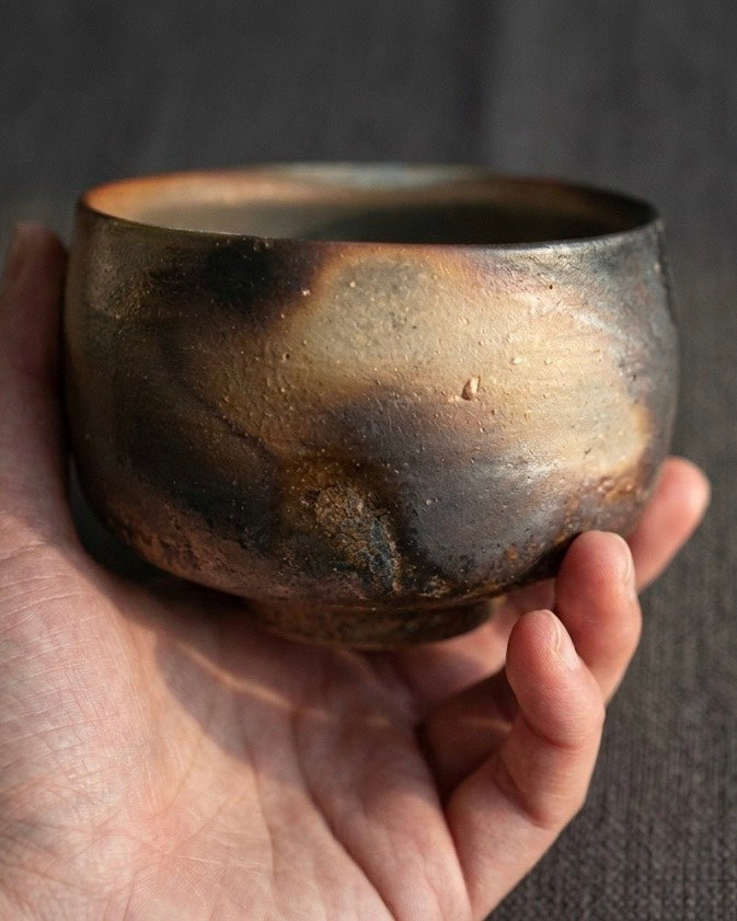 Touhaku Mimura - Bizen Tea Bowl (Chawan)