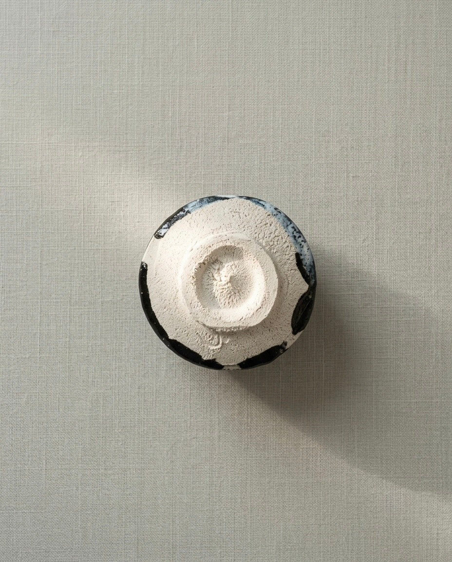 Katsuaki Kimura - Seto-ware "Tsutsu" Tea Bowl with Immortal Sage Motif