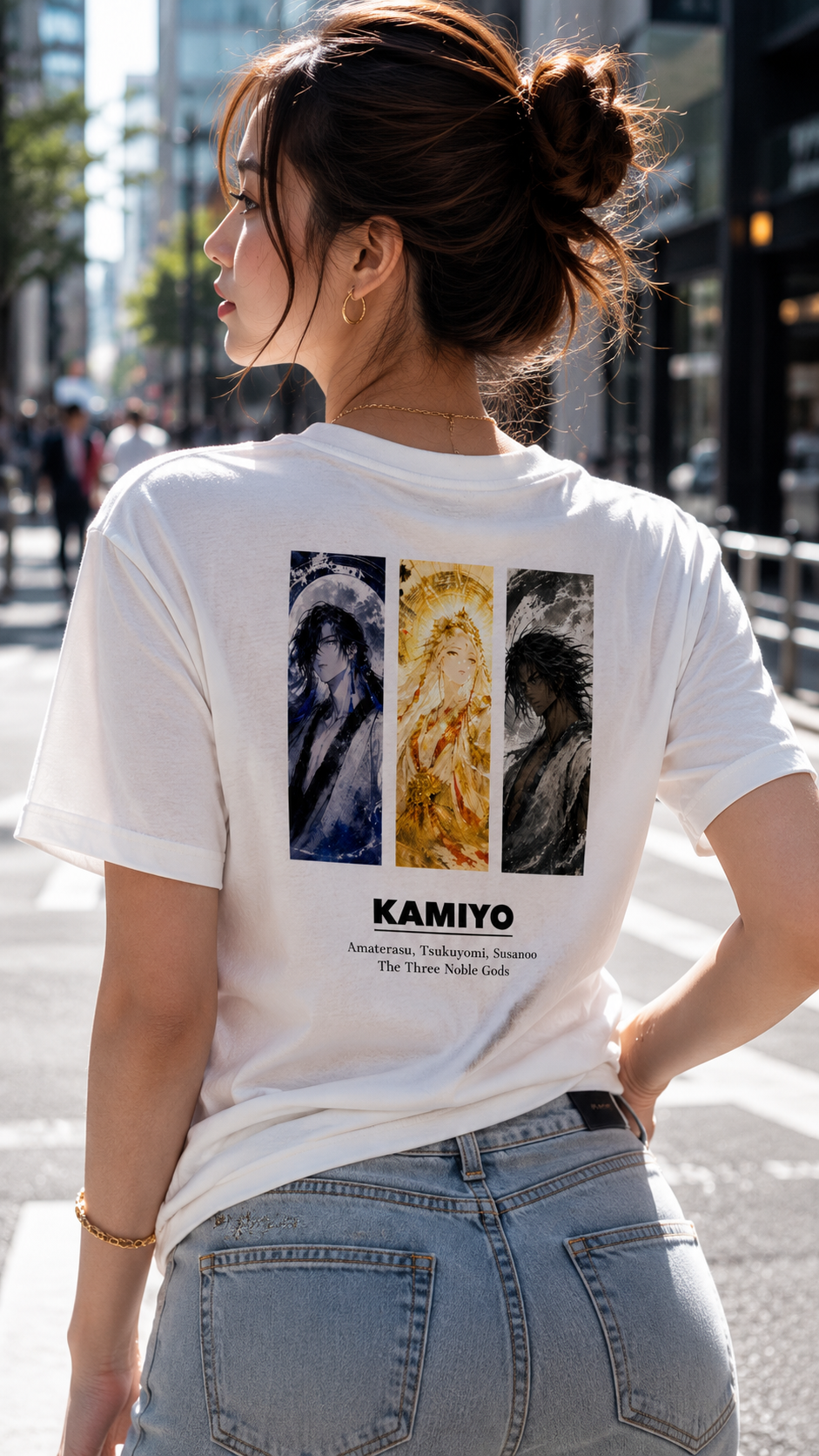 SANKISHIN Back Print T-shirt - White